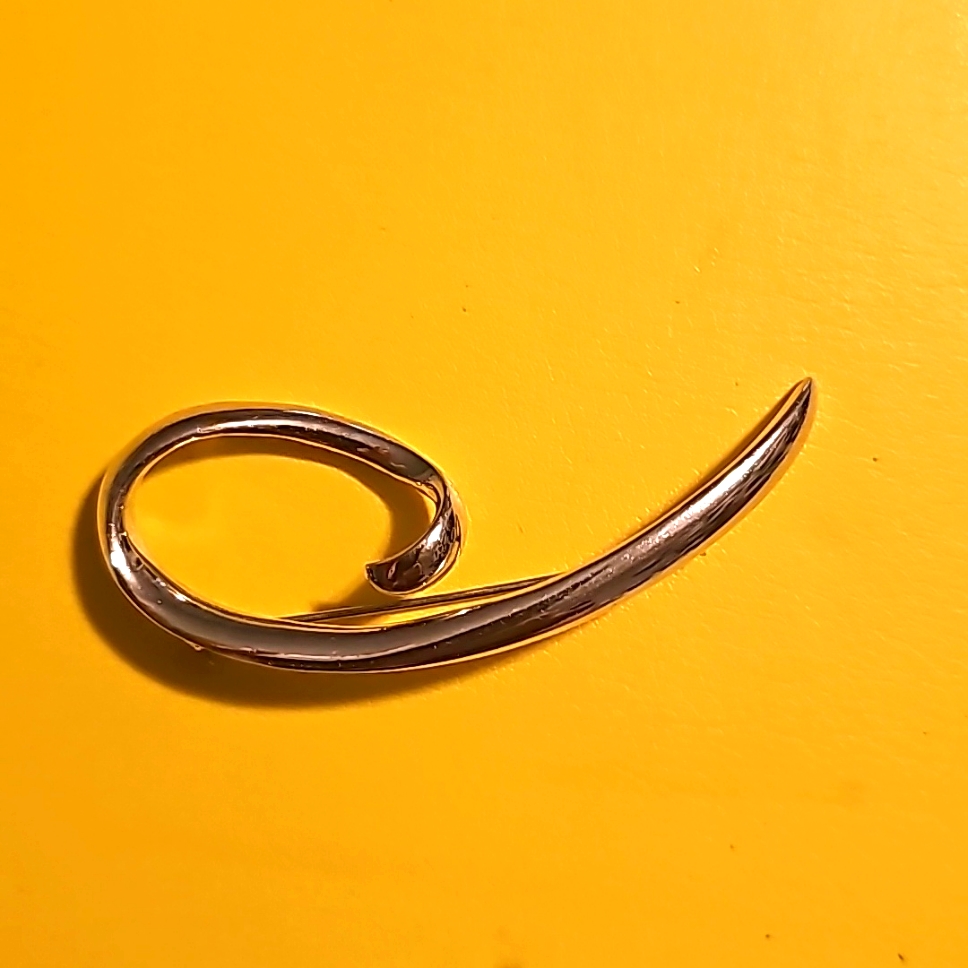New Silvertone Brooch, Safety Pin Closure